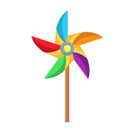 Paper pinwheel flat vectorのイラスト素材