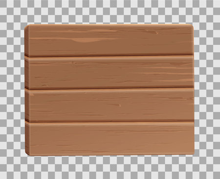 A Vector realistic 3d wooden plank, signboard  isolated on plain background.のイラスト素材