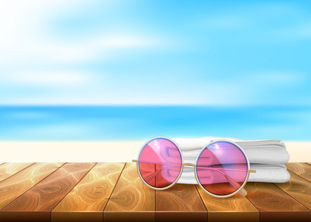 Vector realistic retro hipster sunglasses.のイラスト素材
