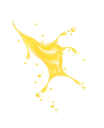 Vector realistic orange pineapple juice splashのイラスト素材