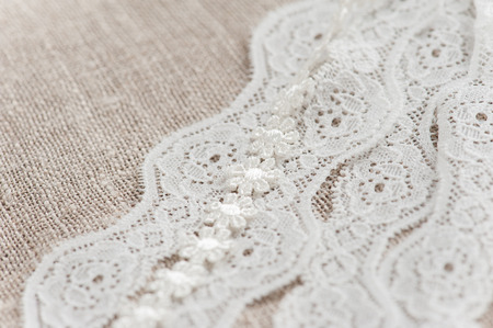 White laces background. Wedding decorの写真素材