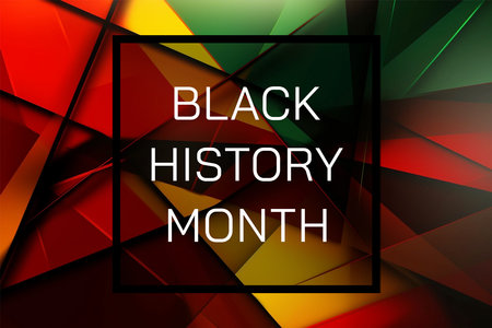 Abstract geometric black, red, yellow, green color background. Black History Month color backgroundの素材