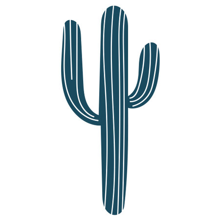 Home decor, houseplants and cacti in stylish pot. Vector illustrationのイラスト素材