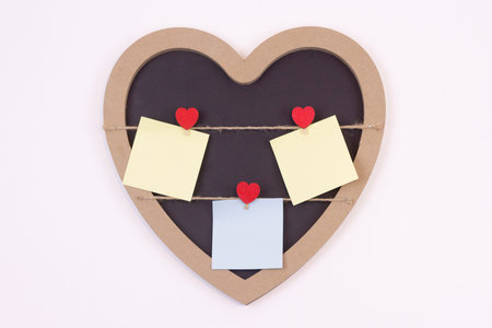 heart shaped frame with notes for notes