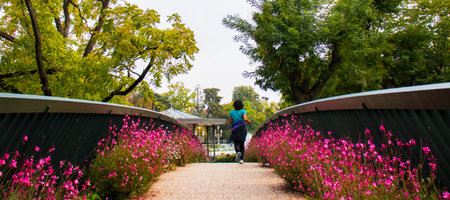 Young sporty african  womanl jogging in the city park.の写真素材