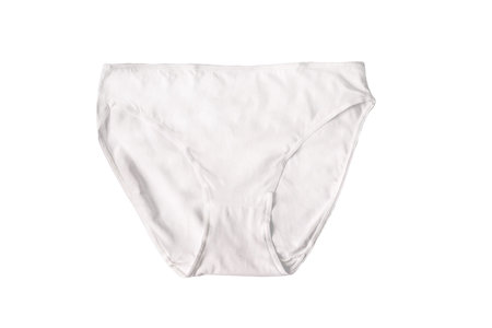 white female panties isolated on white background.