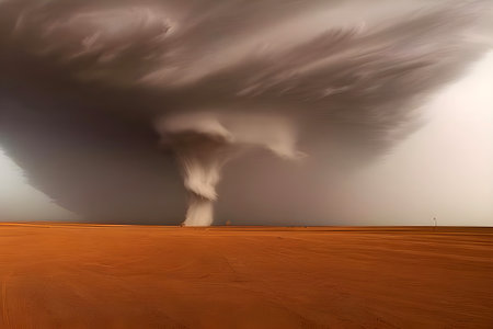 tornado in the desert. generative aiの素材
