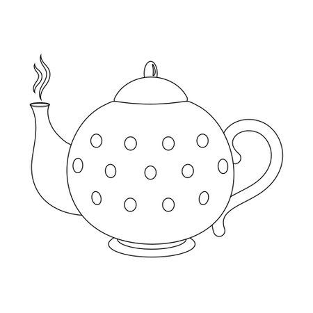 Vector illustration. The kettle icon. Hot teaのイラスト素材
