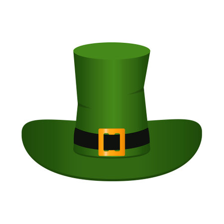 Leprechaun hat on a white background. Design for St. Patricks Day.のイラスト素材
