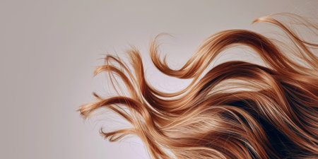 Sandy hair with dynamic curls.の素材