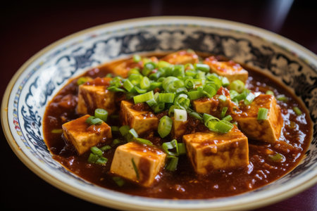 Chinese national dish Ma Po Tofu.の素材