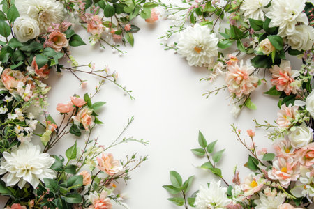 Luxurious wedding floral decorations. Wedding backdropの素材