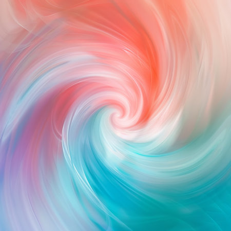 Swirling colors create a dynamic abstract pattern reminiscent of gentle ocean waves at sunriseの素材