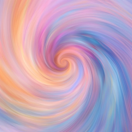 Colorful swirling patterns blend harmoniously in a soft pastel background during a tranquil eveningの素材
