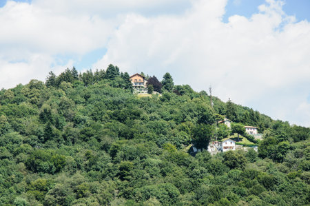 Villa on a mountain on Como Lake, Lombardy, Italy.