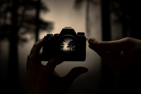 World photography day. Photo, its history and photographers. Technology, hobby and work. Creativity and beautiful picture made by photo camera. Equipment for paparazziの素材