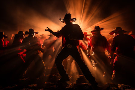 Latin party, reggaeton cumbia. Loud music, unusual outfits, crowds of people, life at night, latin style, hands up, dancing guys and girls, deejay, party way of lifeの素材