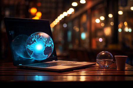 international internet day. October 29th celebrates the most important invention in human history. Internet provides instant access to information. copyspace, banner, backgroundの素材