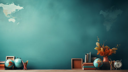 World Teachers' Day. a special holiday dedicated to educators and their significant role in education. design, international, globe, gift, card, copy space, background, greetingの素材