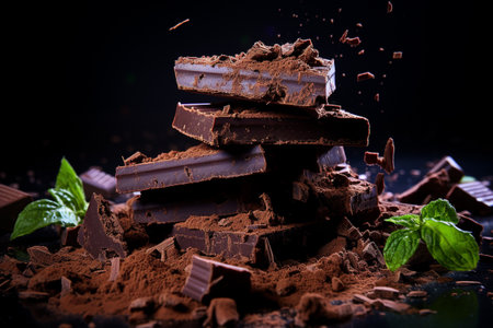 chocolate Yummy food, gifting, enjoying, and making chocolate. Delicious chocolate dessert, a way to show their affection for those they care about. Sweet food. cacao mlk brownの素材