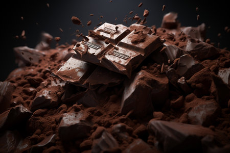 chocolate Yummy food, gifting, enjoying, and making chocolate. Delicious chocolate dessert, a way to show their affection for those they care about. Sweet food. cacao mlk brownの素材