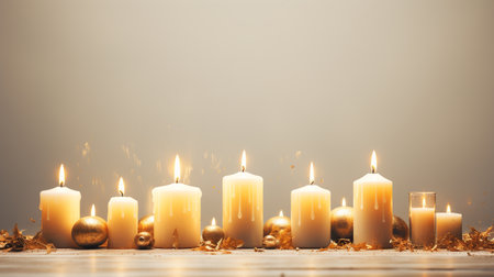 Candlemas day. February 2nd, marks the presentation of Jesus at the Temple and the purification of the Virgin Mary, blessing of candles. banner, copy space, greeting card, backgroundの素材