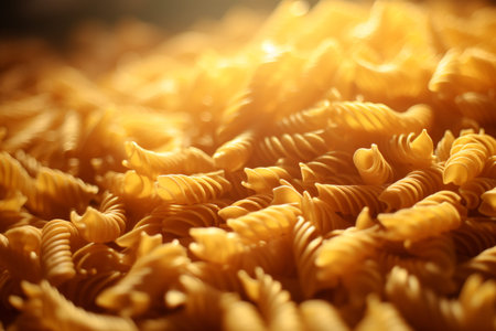 Pasta Italian dish prepared from flour and water that cooked in various shapes and served with sauces. popular, versatility and ability to be combined with variety of ingredientsの素材