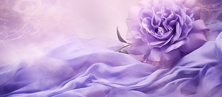 Flowers, lavander, rose beautiful Natural floral background feminine banner Sunny summer with sunlight and bokeh colorful purple, violet and pink colors copy space greeting card posterの素材