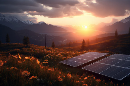 A solar cell is a photovoltaic module that collects sunlight and uses it to generate electricity sun wind and solar systems nature beautiful, alternative global ecology energyの素材