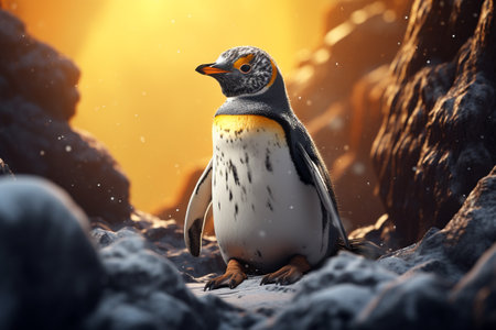 Antarctica harsh and extreme environment, cold temperatures, strong winds, flora and fauna, penguin, nature and animals snow walrus ice birds fishesの素材