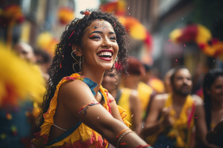 Colombian festivities, colorful months of the year, Christmas, Feria de Cal, explosion of music and color, enjoy the famous Carnavales de Barranquilla. happy, emotion, incredible beautiful.の素材