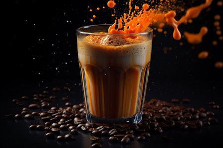 coffee as a beverage cup of coffee, energy, arabica beloved beverage rich and aromatic experience warmth of a morning ritual well-brewed tasty beautiful copy space banner background posterの素材