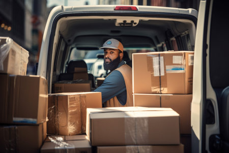 courier services, connecting people and businesses, seamless delivery, international shipping advanced tracking systems and commitment prompt service, parcels reach the addressee quickly and reliablyの素材