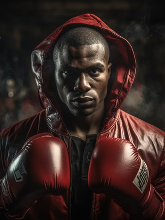 Boxing contact sport, martial art, athletes strike each other with fists in special gloves. pankration, striking fighting, judo fencing, savate, kickboxing taekwondo, sumo, sambo arena. man boy womanの素材
