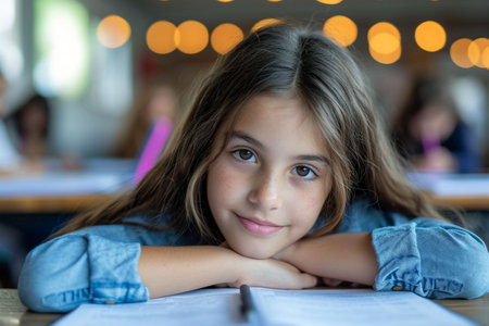 school children girl bboy study, happy pretty cute cool, glasses, backpack apple pen pencil books notebooks student writing kid classroom intellect primary start and end of school bellの素材