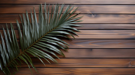 Palm Sunday, Christians to welcome Jesus Christ, cross crucifix, church christian catholic trust believe faith, happy easter, leaves, grass, wood, banner copy space greeting card backgroundの素材