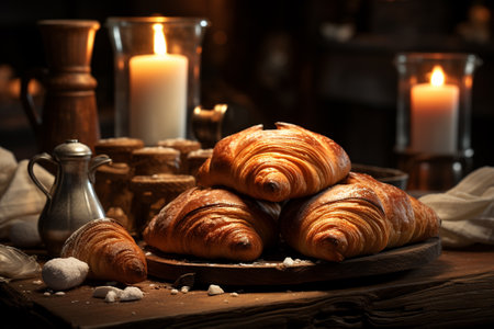 Bakery products, baking industry. food products baked from flour, yeast, salt, water and additional raw materials for bakery products. Bagels, buns, rolls, biscuits and loaf breadsの素材