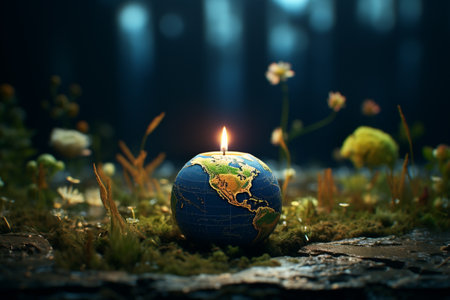 Earth hour draw attention to environmental issues turn off unnecessary lights and electrical devices for one hour, star save environment nature planet world ecology blackout dark lamp sky candleの素材