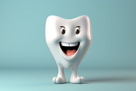 Cute teeth character animated, cartoon style, animated expressions, quirky expressions, playful expressions, medicine dentist smile happy pretty dentistry white laugh brushの素材