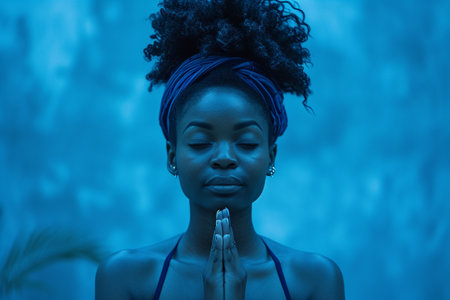 International yoga day. system of psychopractice, a spiritual, mental and physical practice of changing the mind, body and psyche. A set of various Indian spiritual and physical methods.の素材