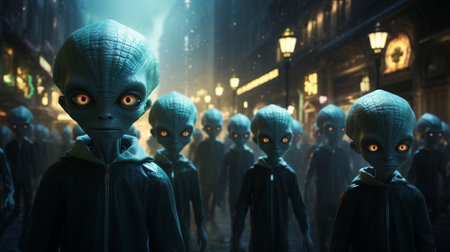 Alien, alien from other planets, from outer space, stranger. unidentified flying object, UFO, space scary star horror funny futuristic anomaly fear shipの素材