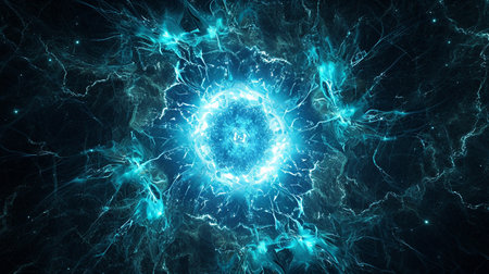 Electromagnetic field around man woman person, combination of invisible electric and magnetic fields of force, colorful Earth, wave, science future physics, sphere circularの素材