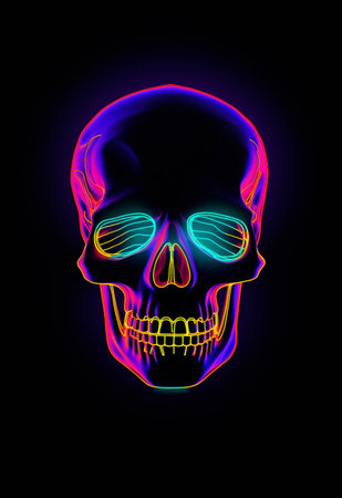 3d glow, bright shapes neon color fluid, futuristic design wallpaper holography illumination, dark technology energy digital electric purple pink blueの素材