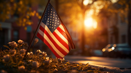Labor Day. sign of remembrance of labor protests in Chicago. celebrating on first Monday of September, US honors the American worker and says goodbye to summer.の素材