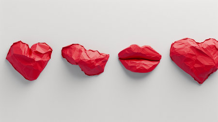 International Kissing day, dedicated to expression of love and affection through simple yet profound symbolic act of kissing, red joy happy banner copy space greeting card backgroundの素材