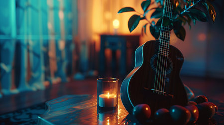 World music day, festival piano fun radio play classical listen jazz modern microphone, earphone globe concert banner poster copy spaceの素材