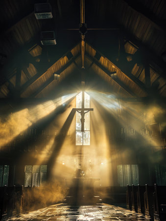 Spiritual reverence: worship, engaging in acts of devotion and adoration, fostering a deep connection with the divine, and participating in rituals, faith, gratitude, and communal unity.の素材