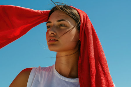 Scorching days: heat, summer, hot weather, marking the season with intense sunlight, high temperatures, and long days, inviting outdoor activities and the need for cooling measures and hydrationの素材