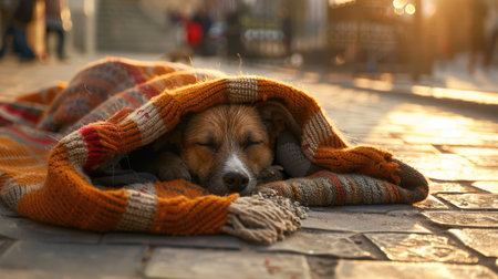 Animal advocacy: homeless animal day, dedicated to supporting and finding homes for stray, emphasizing community involvement, responsible pet ownership.の素材