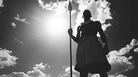 Cultural pride: zulu tribe, rich heritage and traditions of one of Africa's most influential ethnic groups, warrior spirit, vibrant ceremonies, and deep-rooted cultural identity.の素材